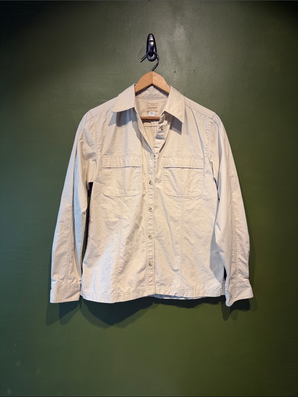 Filson Beige Long-Sleeve Button-Up Shirt Jacket